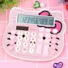 Lovely Cartoon Hello Kitty Rhinestone School Office Supplies Solar Calculator