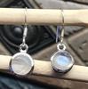 Moonstone Round Stone Earring, 925 Sterling Silver Dangle Earring, Handmade Designer Earring, Mother's Day Gift, Earring For Women