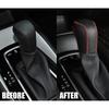 LEXLEYS Genuine Leather Shift Knob Cover for Toyota Cross and Cover/Grip Yaris/Yaris (10th generation) - Customizable, Dress-Up Interior,
