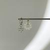 Salircon 1 Pair Trendy Elegant Imitation Pearl Pendant Drop Earring Women Exquisite Asymmetry Heart Ear Clip Charm Jewelry Gift