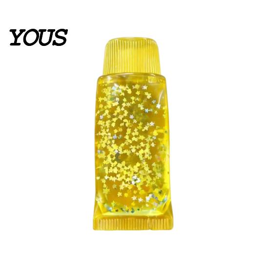 Anti-stress Hand Toy Clear Toothpaste Tube Squeeze Toy, Stress Relief Star Glitter Portable Reliever Slow Rising Soft Transparent Sensory