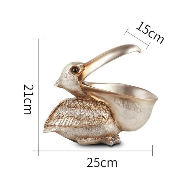 Большой рот Pelecanus Bird Домашний органайзер Смола Art Craft для ключей Смартфон Ноутбук Ножницы Чехол для дистанционного управления Держатели для мелких предметов