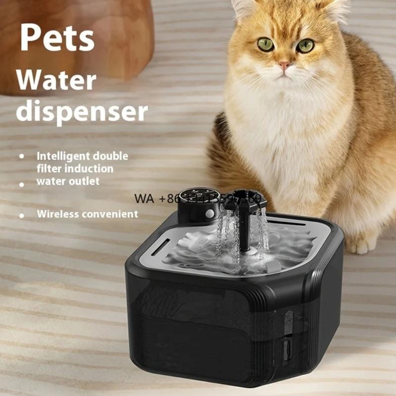 Intelligent Sensing Dog Water Dispenser With ABS Construction And Antislip Design 2.8L Capacity Water Fountain for Pet