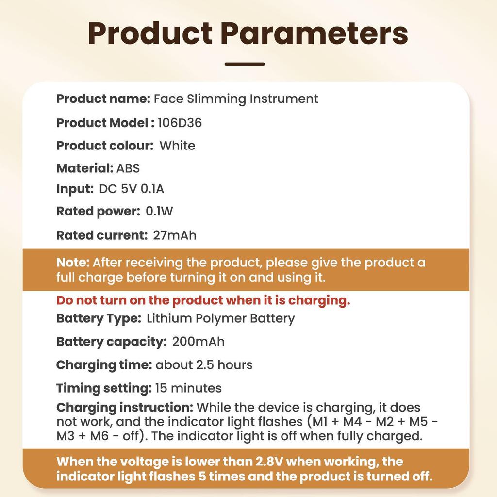 V-Shaped EMS Face Slimming & Microcurrent Beauty Device