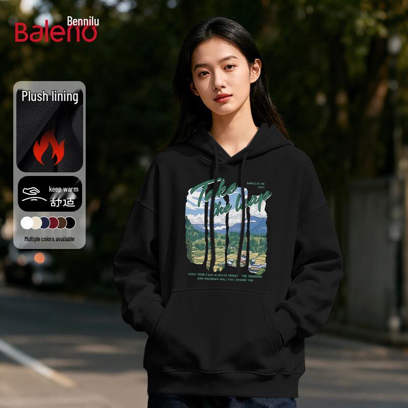 Baleno Women's 2025 A/W Terraced Field Graphic Fleece-Lined Hoodie