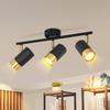 Ceiling Spotlight - NETTLIFE - GU10 - 3 Lamps - 350° Adjustable - Black