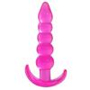 Five Bead Anal Plug Back Court Anal Sella Bead Clear Crystal Anal Plug Anal Reamer for Men and Women Masturbation Device