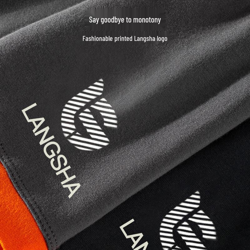Langsha Men's Cotton Antibacterial Mid-Waist Boxer Briefs