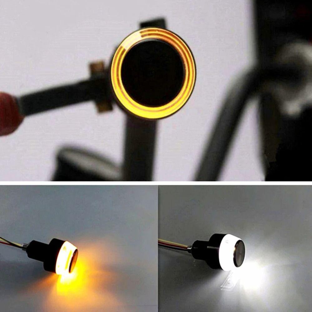 1/2Pcs New 12V Motorcycle Turn Signals 22mm Flashing Corner Lamp Handle Bar LED Light for Moto Handle Bar