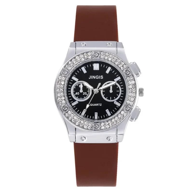 

Fashion Women Watches Luxurious Brand Casual Diamond Female Rubber Quartz Wristwatches Simple Sport Clock Relogio Feminino