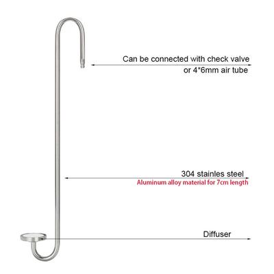 Stainless Steel CO2 Diffuser Fish Tank Intergrated CO2 Atomizer with Nano Disc Suction Cups Aquarium Refiner Aquatic Accessories