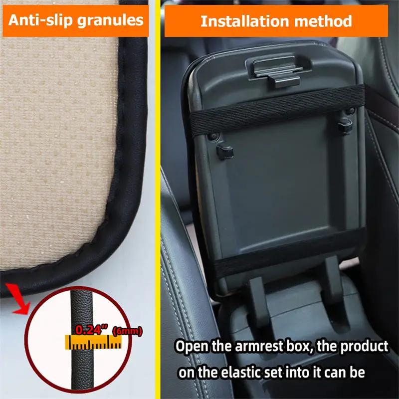 New Car Armrest Cover Mat Universal PU Leather Car Interior Central Armrest Box Pad Non Slip Decor Mat Universal Accessories