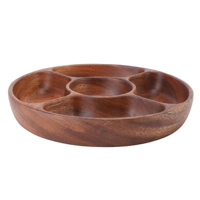 Nuts Storage Platter Tray Wooden Serving Tray Dessert Fruit Veggie Food Serve Plate for Party