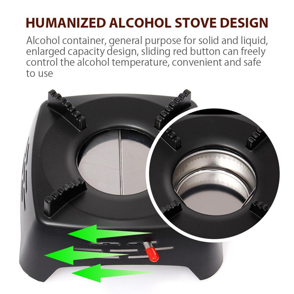 Przenośny piecyk alkoholowy na biwak, grill, piknik, bez zanieczyszczeń