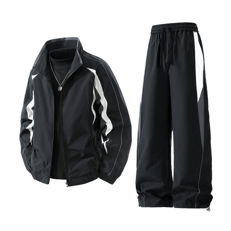 Pánské svrchní oblečení nadměrné velikosti, ležérní sportovní souprava pro muže