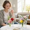 Fjärilsblomkruka Förtjockad Klar Akryl Fjärilformad Vas för Blommor Modern Bordsdekoration Bröllopsmittelpunkt Hemmakontor Dekor Unik