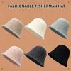 Autumn Winter Bucket Hat Women Fashion Vintage Fisherman Hats Versatile Cap Spring Felt Hat Foldable Hat