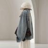 Color Block Denim & Corduroy Patchwork Women's Jacket - Autumn Korean Style