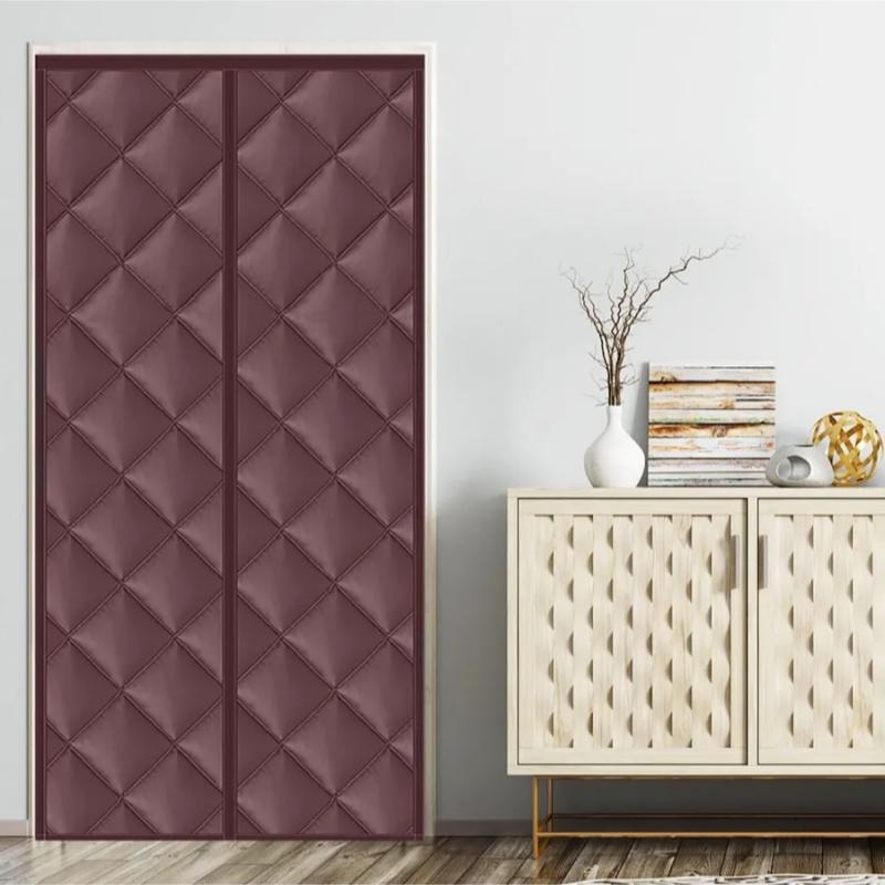 

Зимняя утепленная хлопковая дверная штора, утолщенная, магнитная, для дома, ветрозащитная, теплоизоляционная перегородка, без сверления, звукоизоляционная, самоклеящаяся