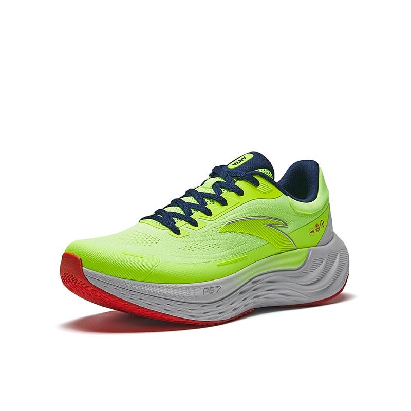 Anta Travel Steps Low top Running Shoes Men's Neon Frequency Green/Sand Grain Gray 112435546-10