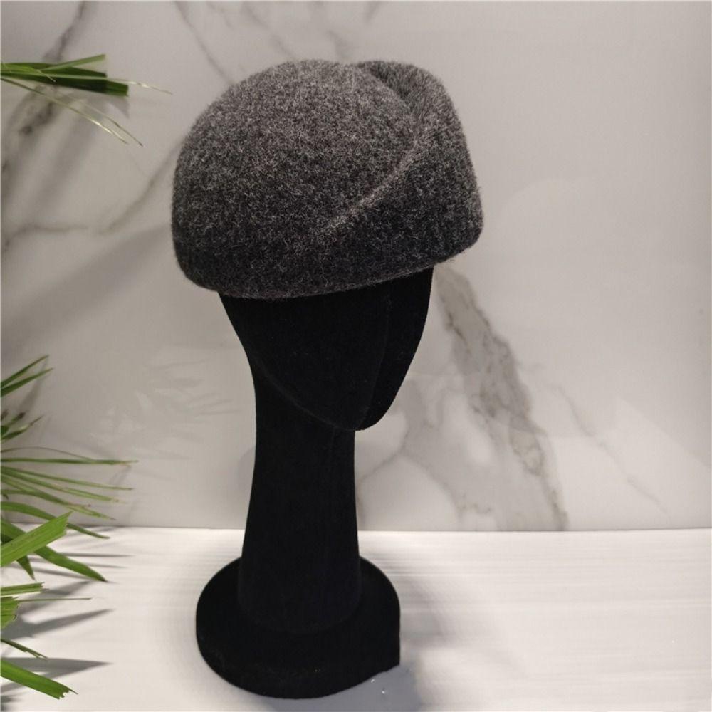 Elegante Pillbox-Hüte Fedoras Fedora-Hüte Uniform Stewardessenhüte Wollene Zylinder für Auftritte