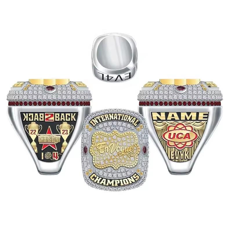YUANYU Factory Customized LOGO Basketball, Football, Rugby Championship Champion Ring Sports Jewelry Men and Women Alloy Jewelry
