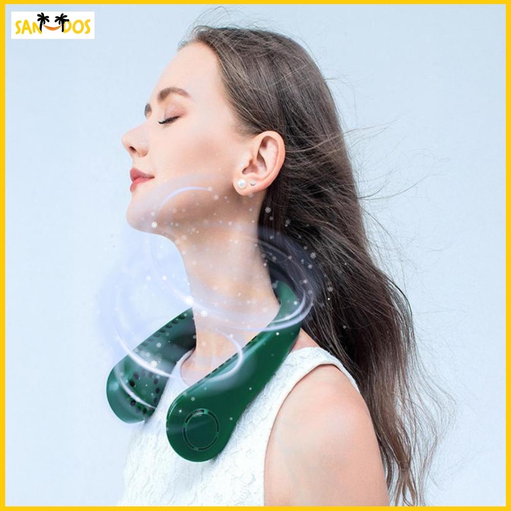 Neck fan mini cooling fan sports portable green small
