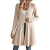 Womens Long Knit Cardigan 2026 Fall Winter Solid Color Casual Sweater Coat