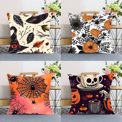 Spooky Halloween Pillow Case Cushion Cover Polyester Pillowcase Decorative Sofa Cushion Pillowcase Home Decor