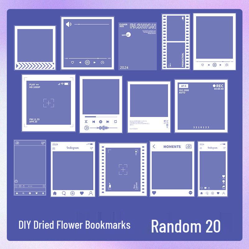 Transparent Specimen DIY Kit: Pressed Leaves, Flowers, Plants for Dried Spring Bookmarks