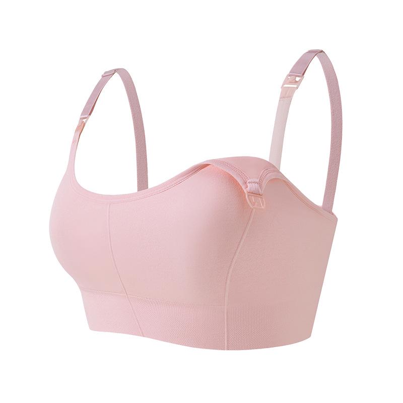 Seamless Wire-Free Nursing Bra: Comfortable U-Back Maternity Breastfeeding Bra with No Chest Pad.