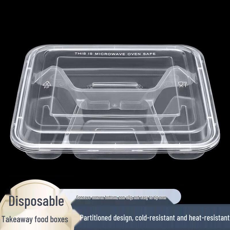 Disposable Partitioned Takeout Meal Boxes