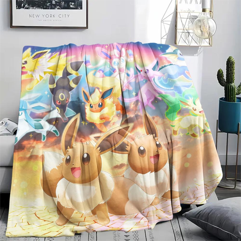 Eevee Pokemon Blanket, Cozy Throw for Home Use, Ideal Gift for Eevee Fans.chl
