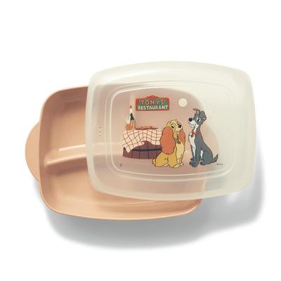 Belle Maison Disney Mittagsteller mit tiefer geteilter Platte zur Zubereitung Spülmaschinenfest Hergestellt in Lady und der Deckel, Mahlzeiten, Sicher, Japan, Tramp/Klein