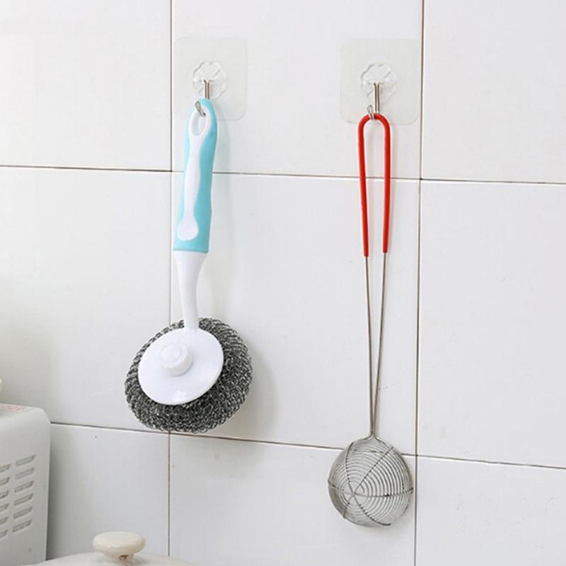3X Strong Transparent Suction Cup Sucker Wall Hooks Hanger For Kitchen Bathroom