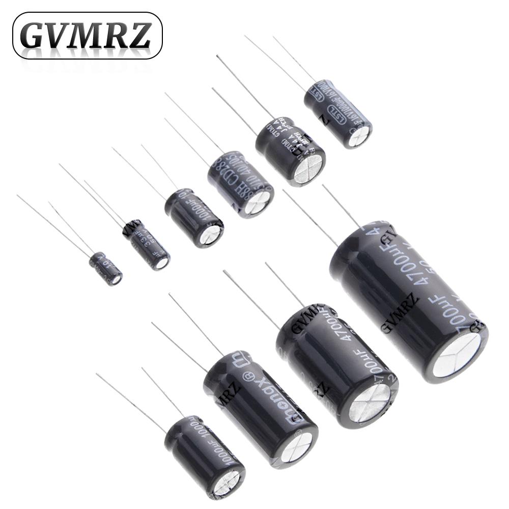 1UF 2.2UF 4.7UF 10UF Electrolytic Capacitor 1000UF 22UF 33UF 47UF 470UF 100UF 220UF 50V 10V 16V 6.3V 25V 35V