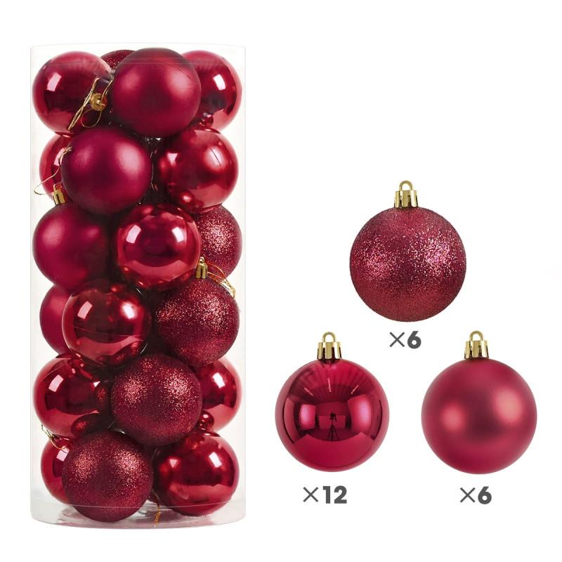 Christmas Decor Ball Set With Plastic Ornaments For Festive Tree And Home Decoration