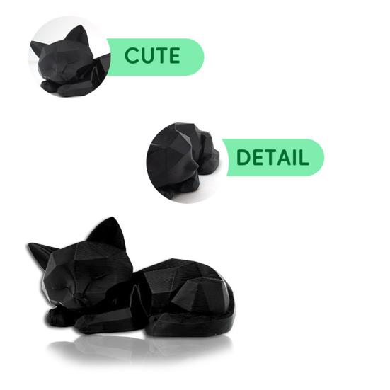 3D-gedruckte Katzenfigur Minimalistische schlafende Desktop-Haustier für Zuhause Katzenornament Büroschreibtisch Auto