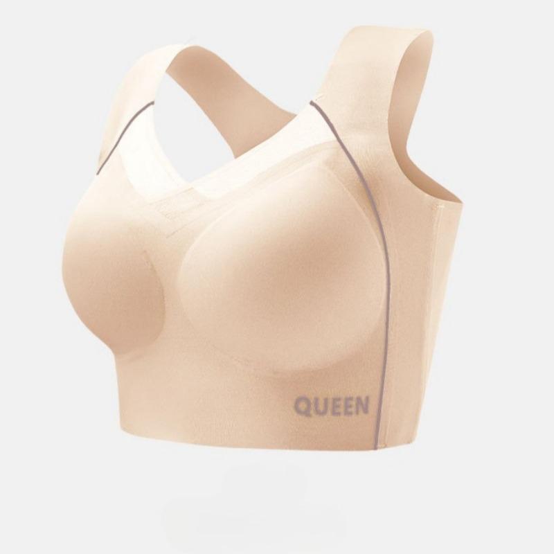 Nahtloser Rücken Übergröße Verbreiterte Seitenwand Brustkontrolle Unterwäsche für Frauen Stoßfest Push-up Push-up Ohne Bügel Sport-BH