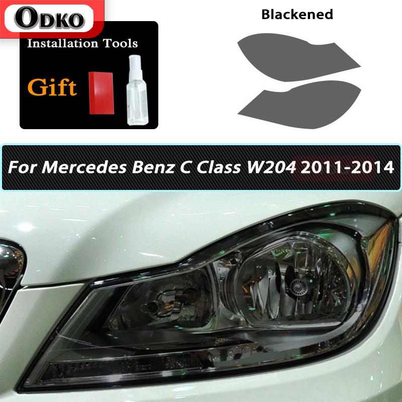 Smoked Black TPU Sticker Car Headlight Protective Film For Mercedes Benz W177 W176 W205 W206 C117 C118 X156 X253 C253 W213 W218