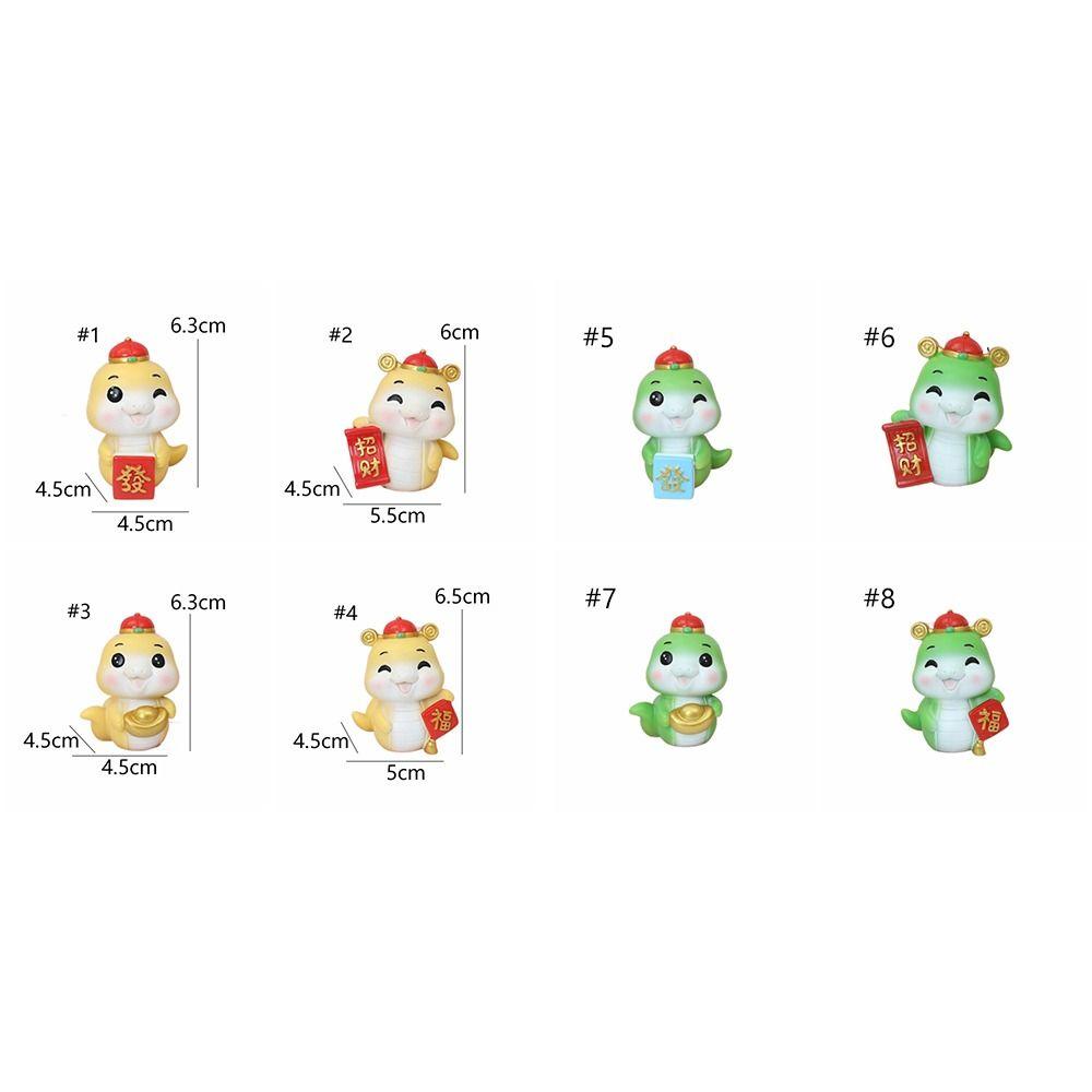 Small Zodiac Snake Figurine Traditional Snake Year Mascot  Home Office Car Accessories