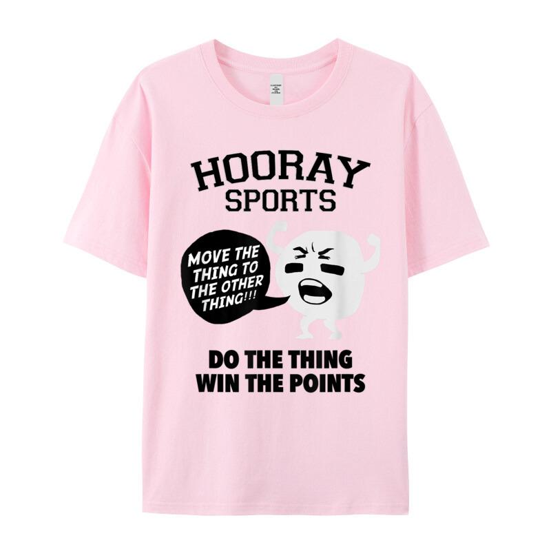 All Cotton Design Tops Tees Funky Short Sleeve Unisexs Tshirts Hooray Sports Do The Thing Slogan Christmas Tops Shirt Round Collar