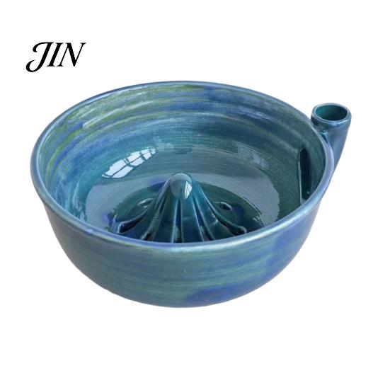 Berry Cleaning Bowl Self Rinsing Wash Bowl, with Hollow Drain Holes, Swirl-Flow Kitchen Draining Washing Ceramic Fruit Rinse for Counter