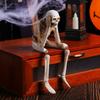 Realistic See Speak Hear No Evil Skeleton Statue Halloween Statues Skeleton Shelf Sitter Figurines Crafts Halloween Party Decor