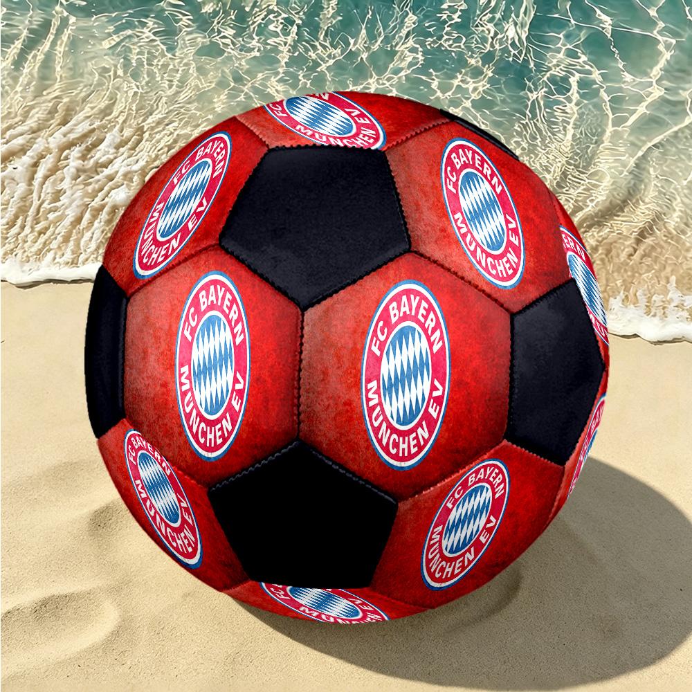 1pc Bayern Munich Crest Standard Size 5 Soccer ball, Durable game Soccer Ball for School Park Training & Daily Entertainment zq71430