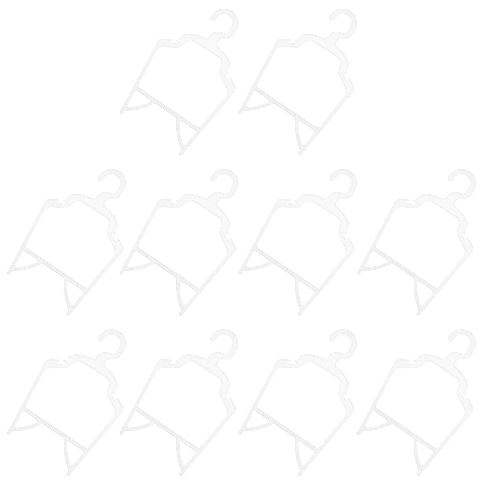 

10Pcs Pet Clothing Hanger Heavy Duty PP Dog Cloth Holder Non Deformable Design for Home Pet Supplies Organization 27X16.6X0.3cm
