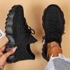 Women's Simple Plain Lace-up Low-top Sneakers, Casual, Comfortable, Breathable and Lightweight Sports Running Shoes
