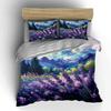 Lavender Field Artistic Nature Set Exquisite Three-Piece Bedding Set Gift For Kids And Adults