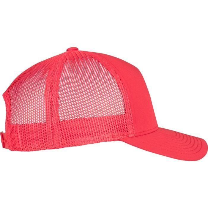 RETRO 5-Panel Trucker Snapback Flexfit Cap - Red - Men
