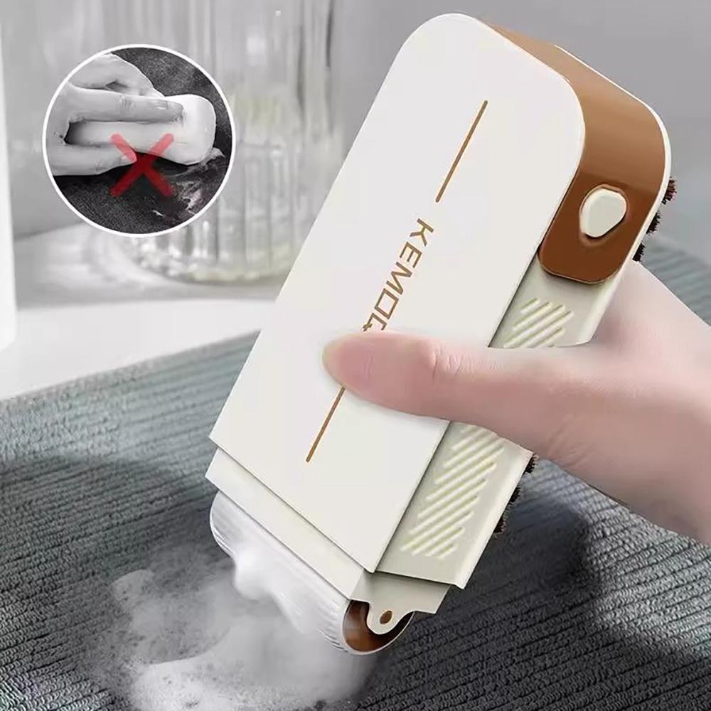 Household Multifunctional Soap Foaming Box Hand Washing Soap Holder Built-in Brush Wheels Non-Slip Draining Soap Storage Box